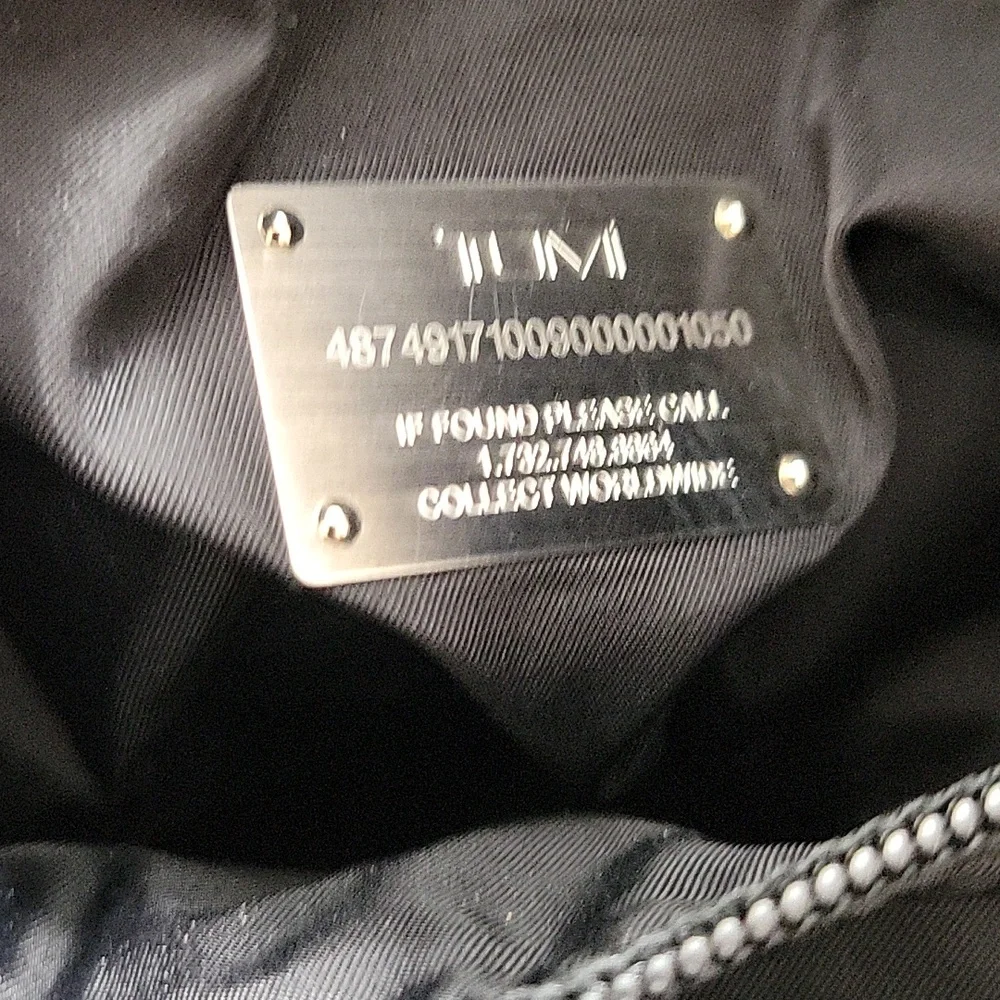 Tumi Black Nylon/Leather Tote with Dual Top Handles
